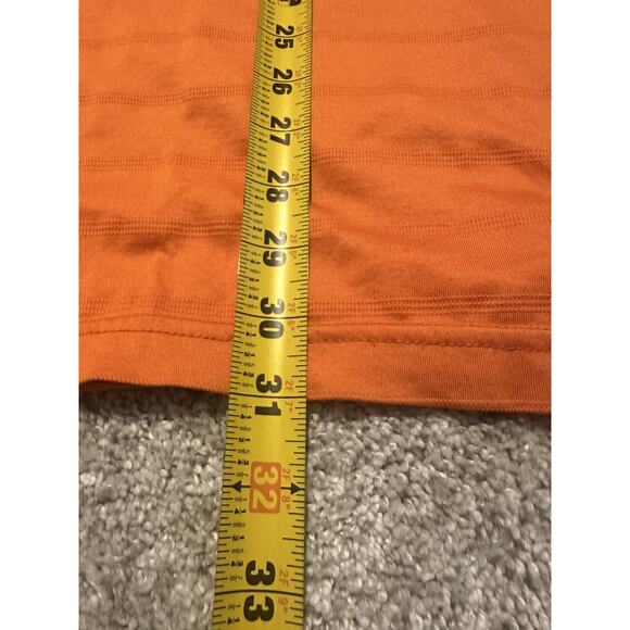 Greg Norman Men’s XL Orange Performance Polo Shirt Golf Shark Logo Textured - Picture 5 of 7